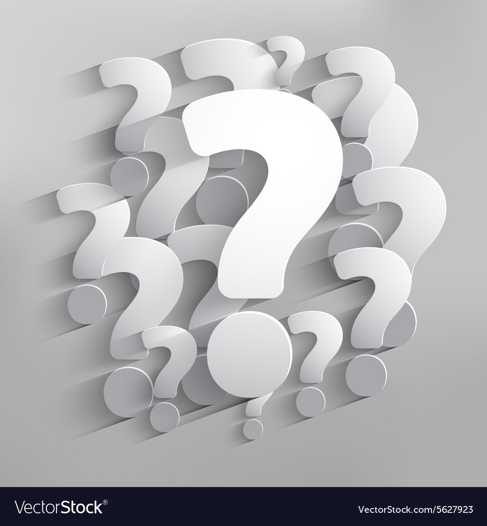 Question Mark Icon Set - Abstract Background