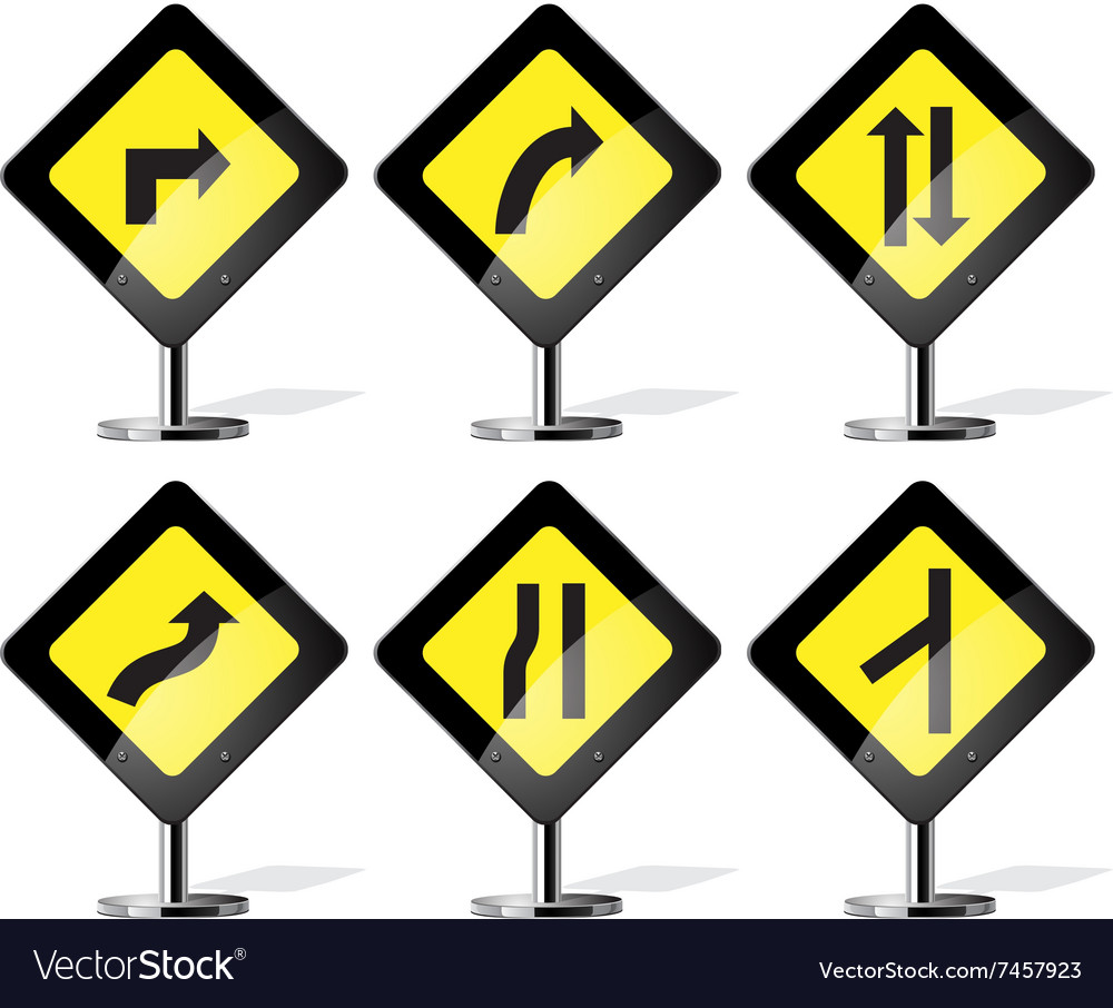 Road Signs Royalty Free Vector Image - VectorStock