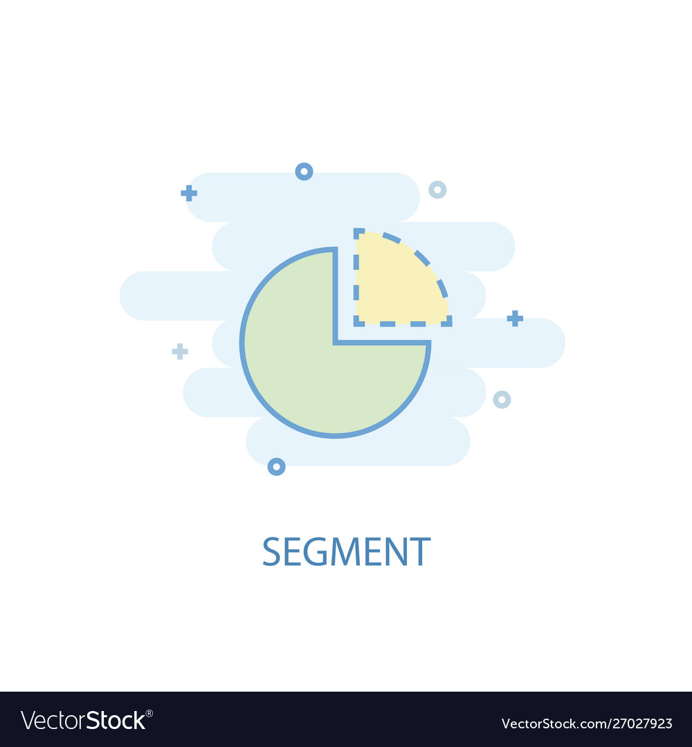 Segment line concept simple icon colored