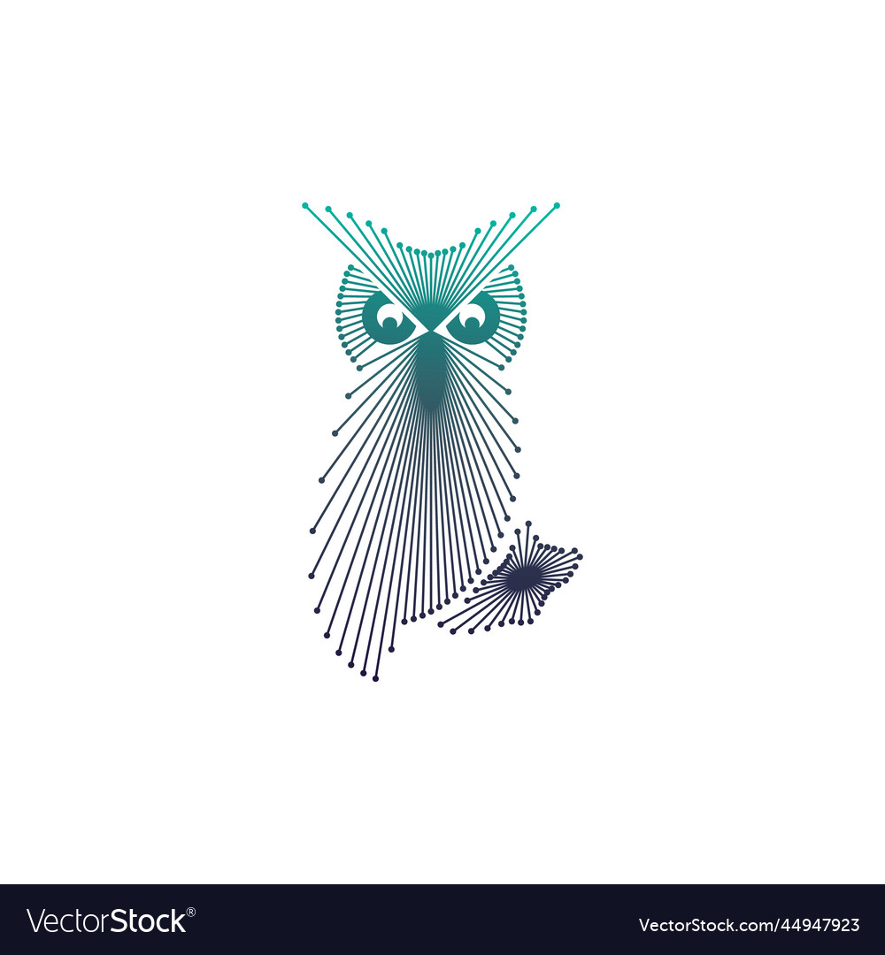 Technology owl logo image Royalty Free Vector Image
