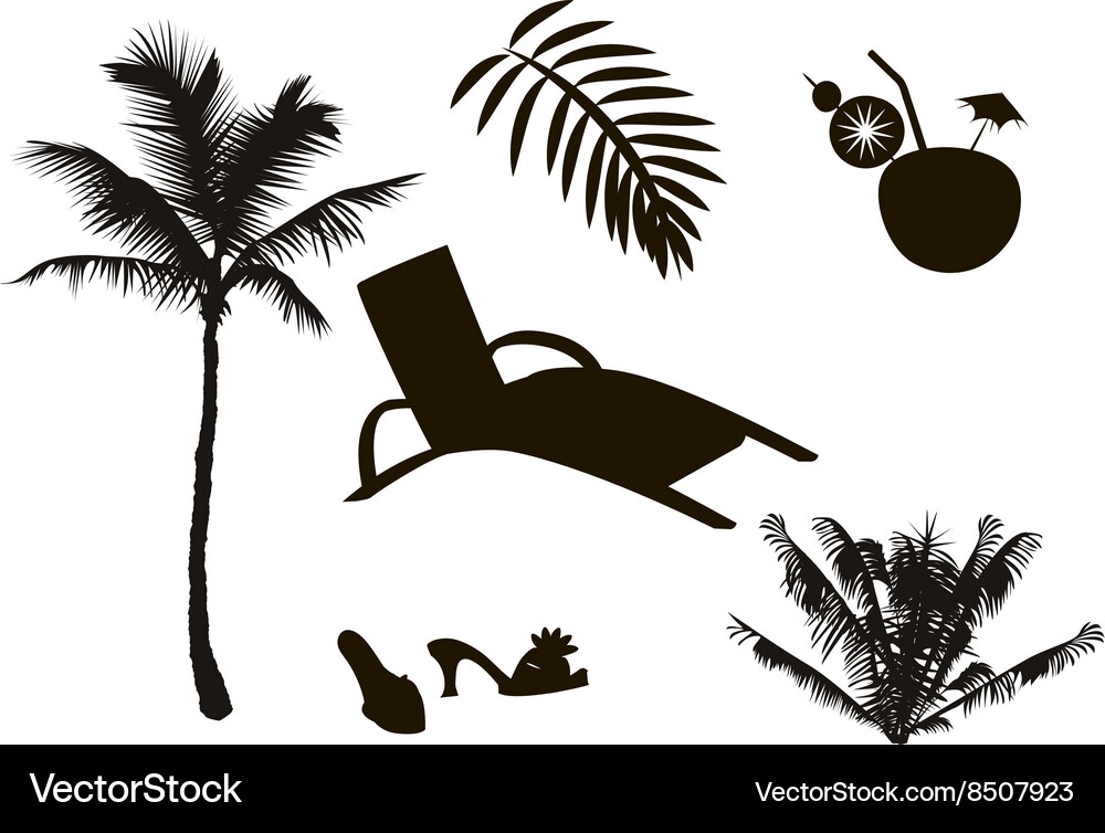 Vacation icon set Royalty Free Vector Image - VectorStock