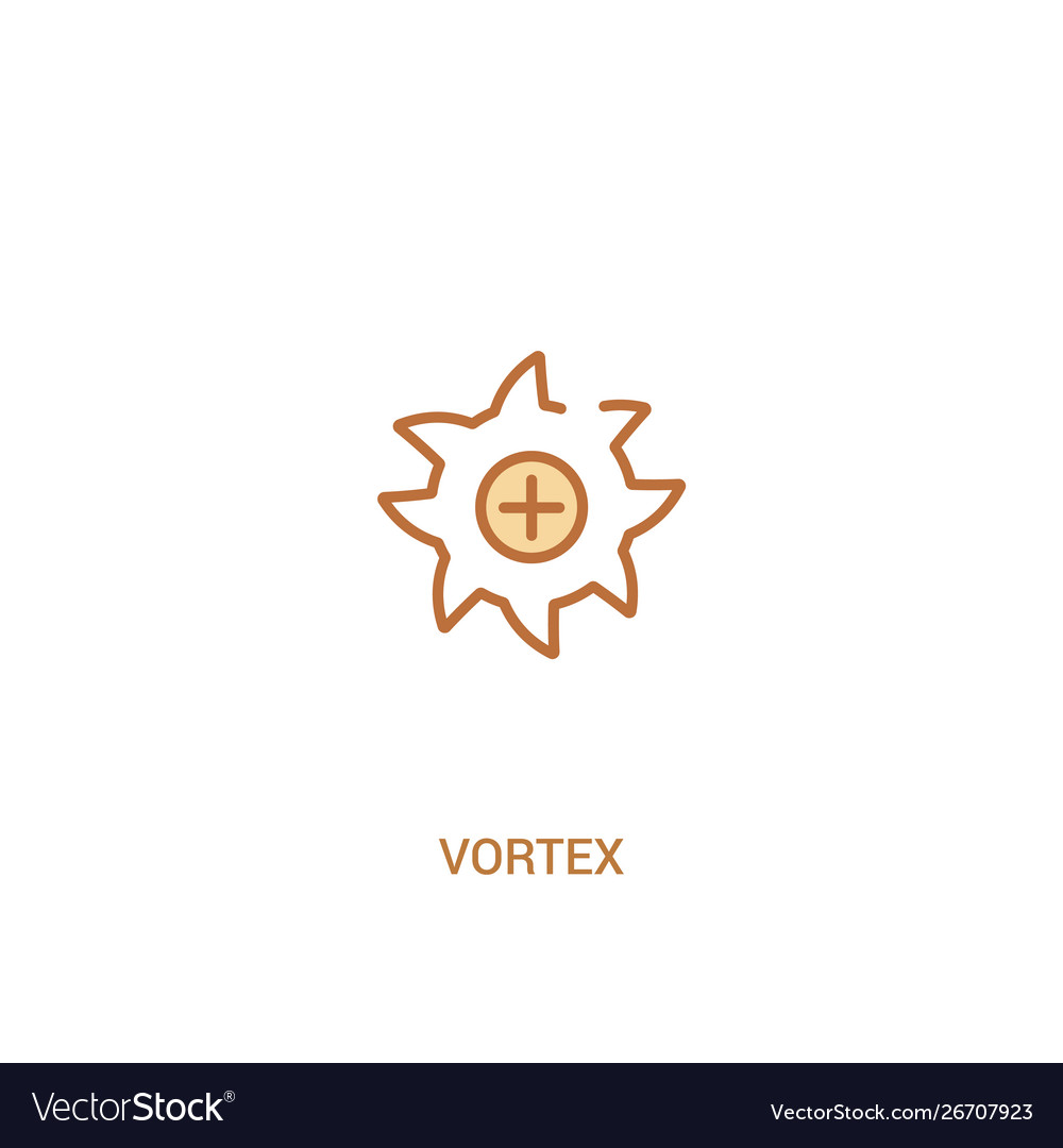 Vortex concept 2 colored icon simple line element vector image Vortex concept 2 colored icon simple line element
