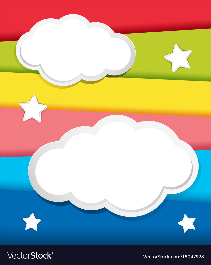 Background design with clouds and stars