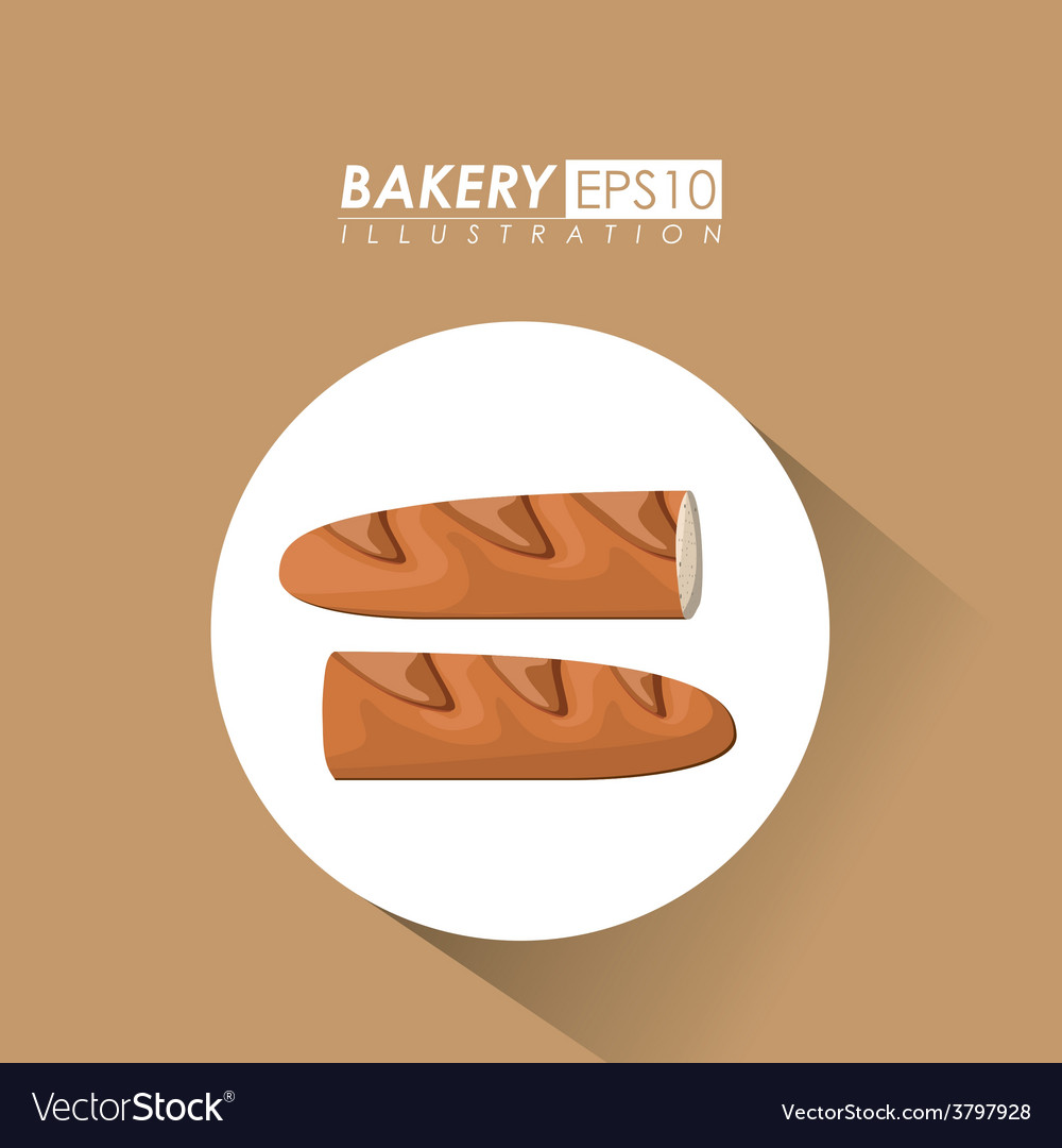 Bakery design over brown background Royalty Free Vector