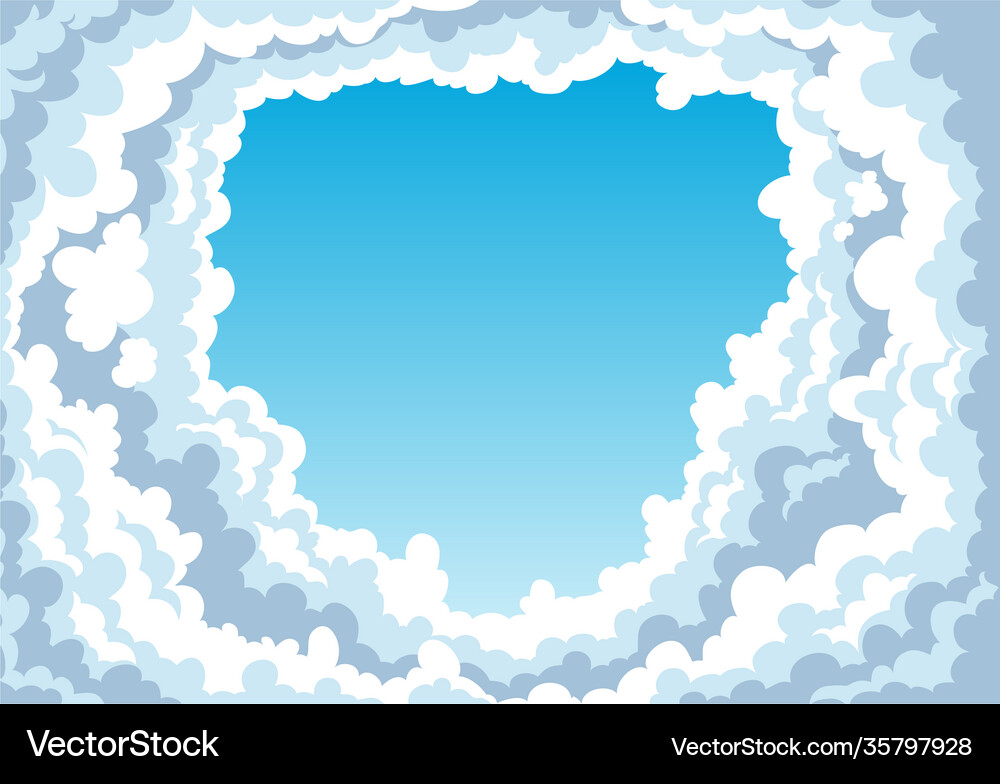 Blue sky with clouds background Royalty Free Vector Image