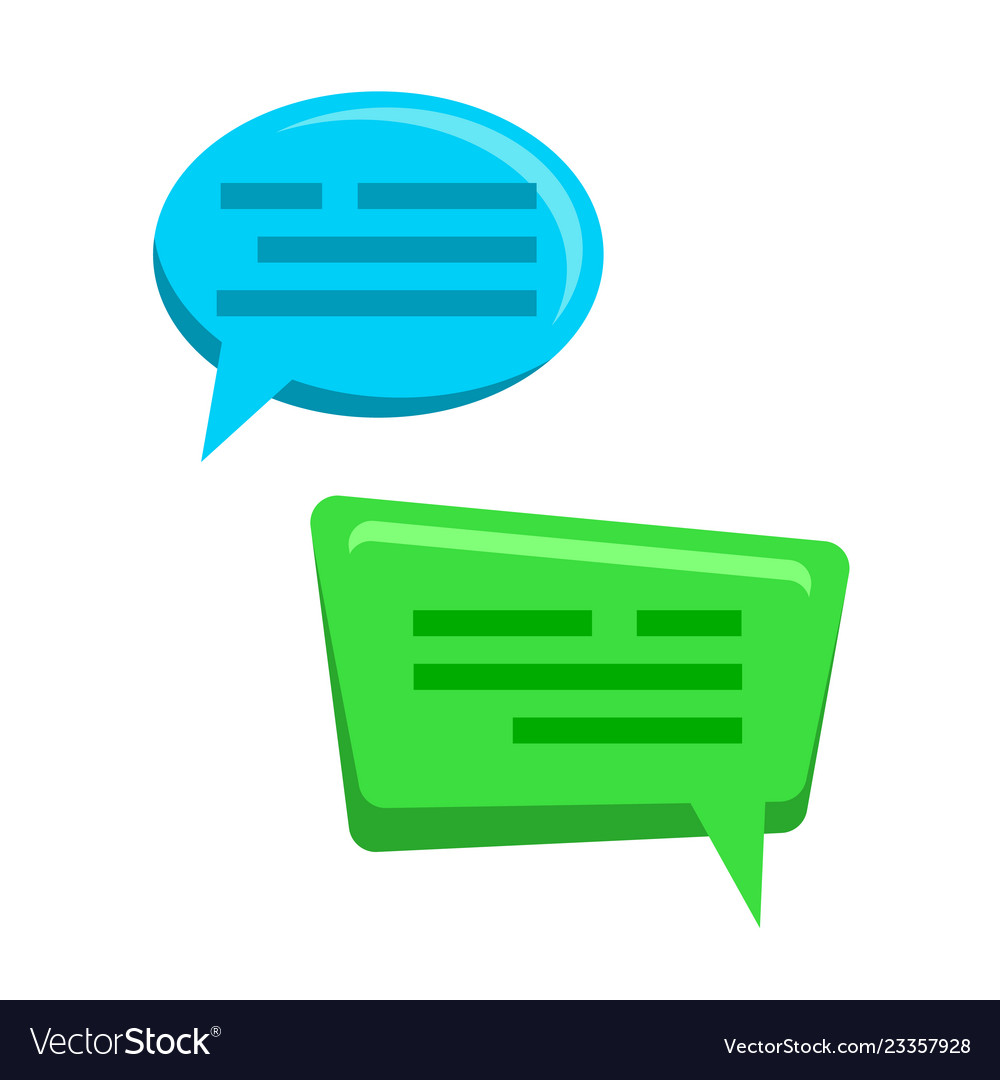 Chat bubbles icons web message dialog vector image Chat bubbles icons web message dialog