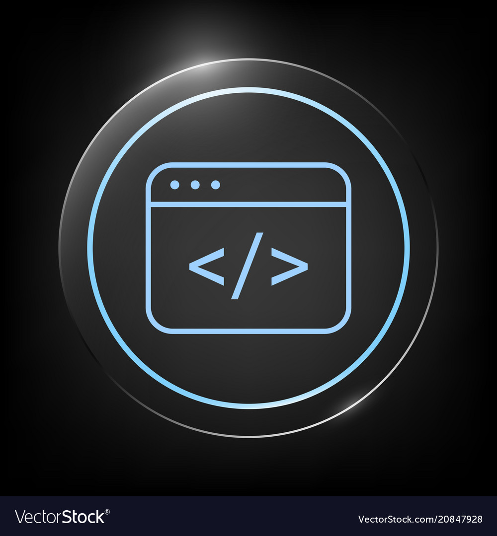 Code Editor Icon Royalty Free Vector Image Vectorstock