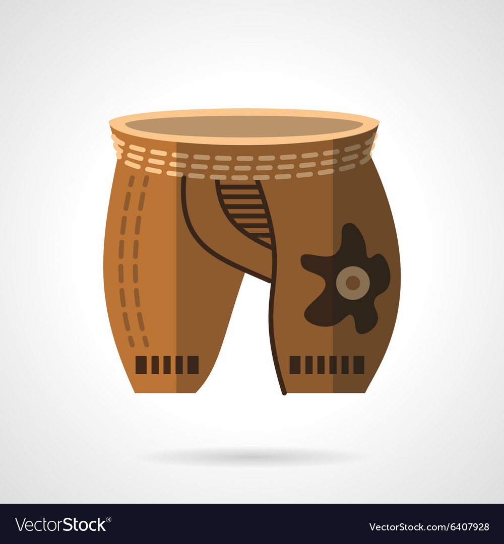 Cycling shorts flat color icon