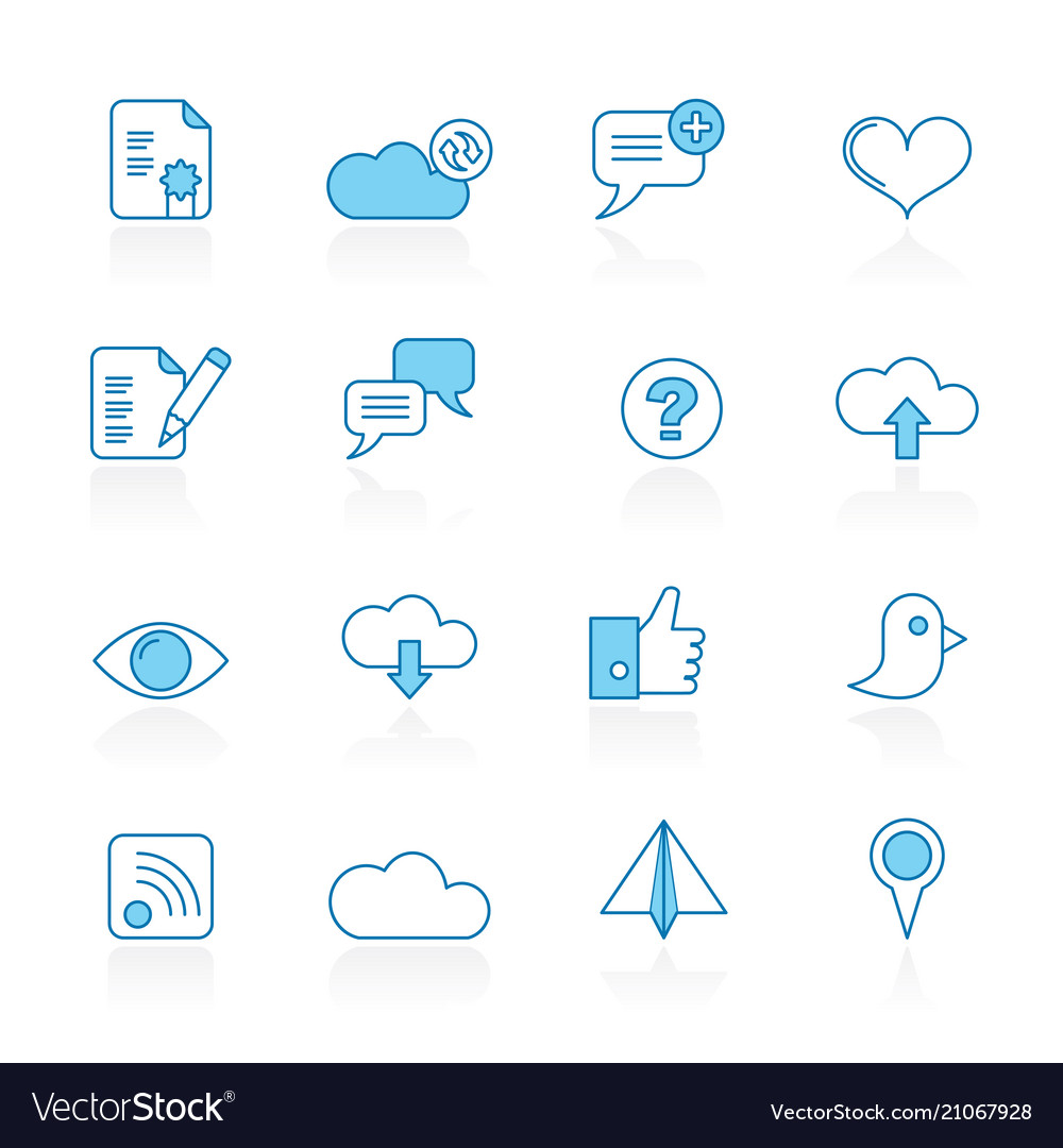 Line with blue background internet web and mobile Vector Image Line with blue background internet web and mobile
