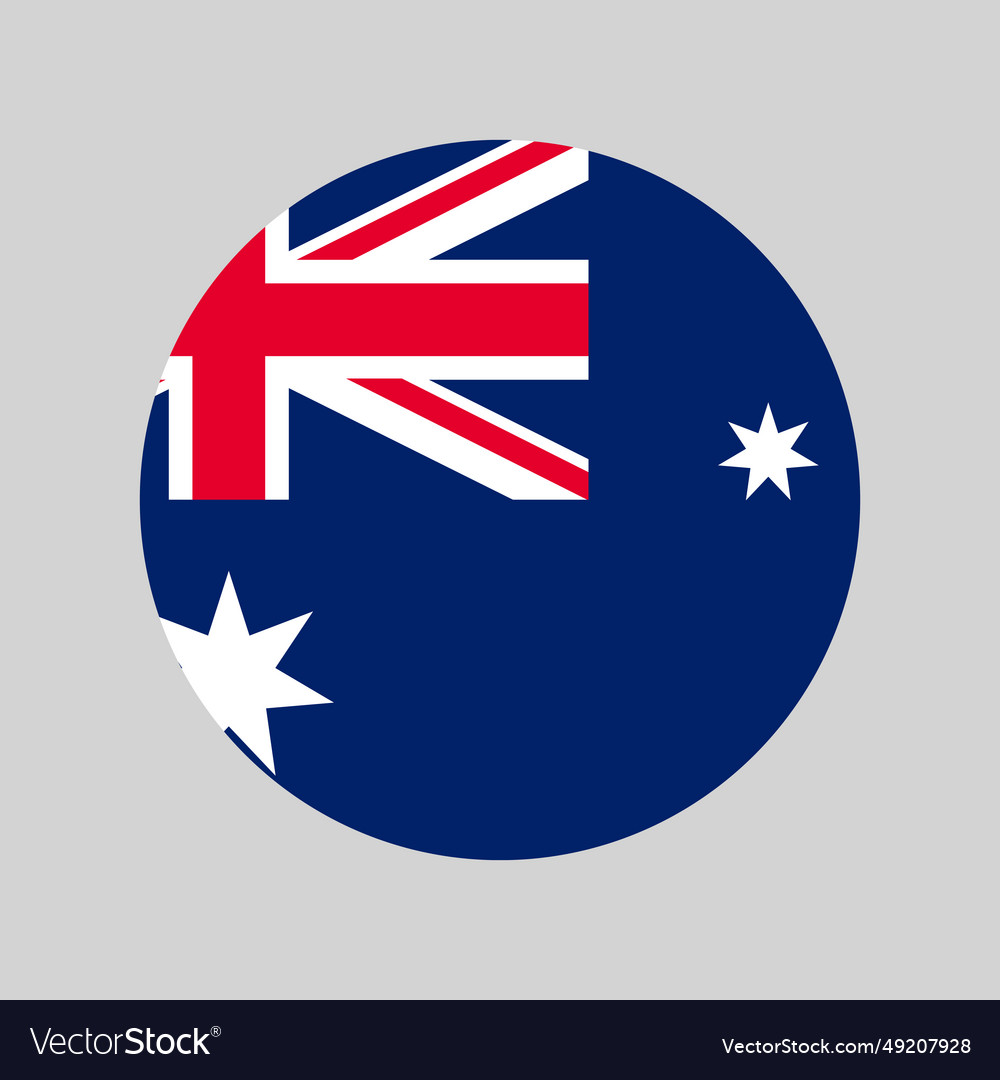 Made in australia round with australian national Vector Image