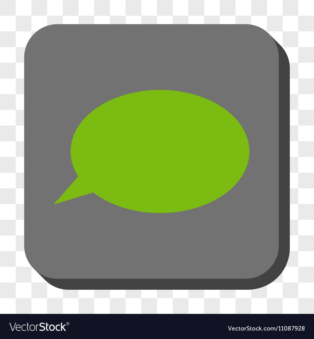 Message cloud rounded square button