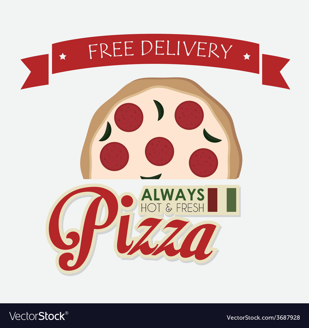 Pizza design Royalty Free Vector Image - VectorStock