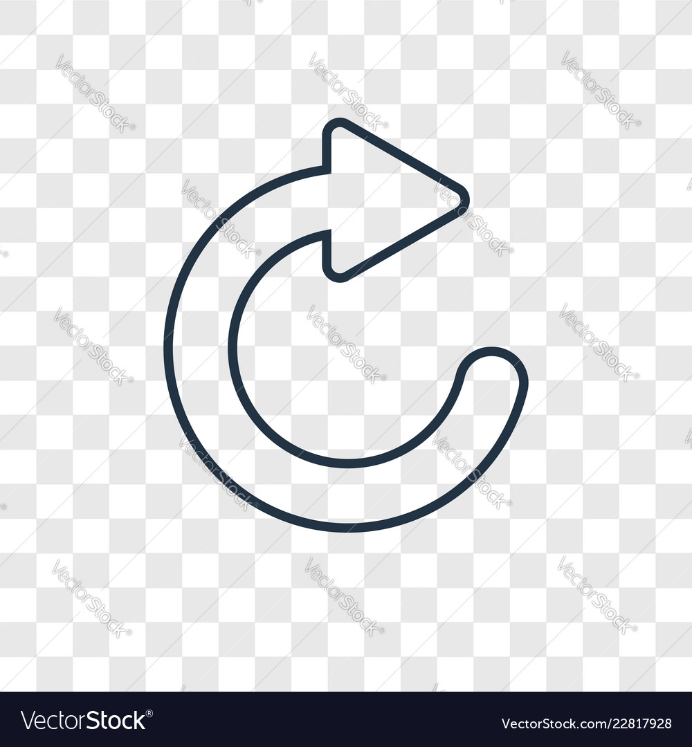 Refresh concept linear icon isolated Vector Image Refresh concept linear icon isolated