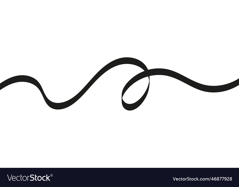 Swoosh, swash underline stroke set. Hand drawn red swirl swoosh underline  calligraphic element. Vector illustration. Stock Vector