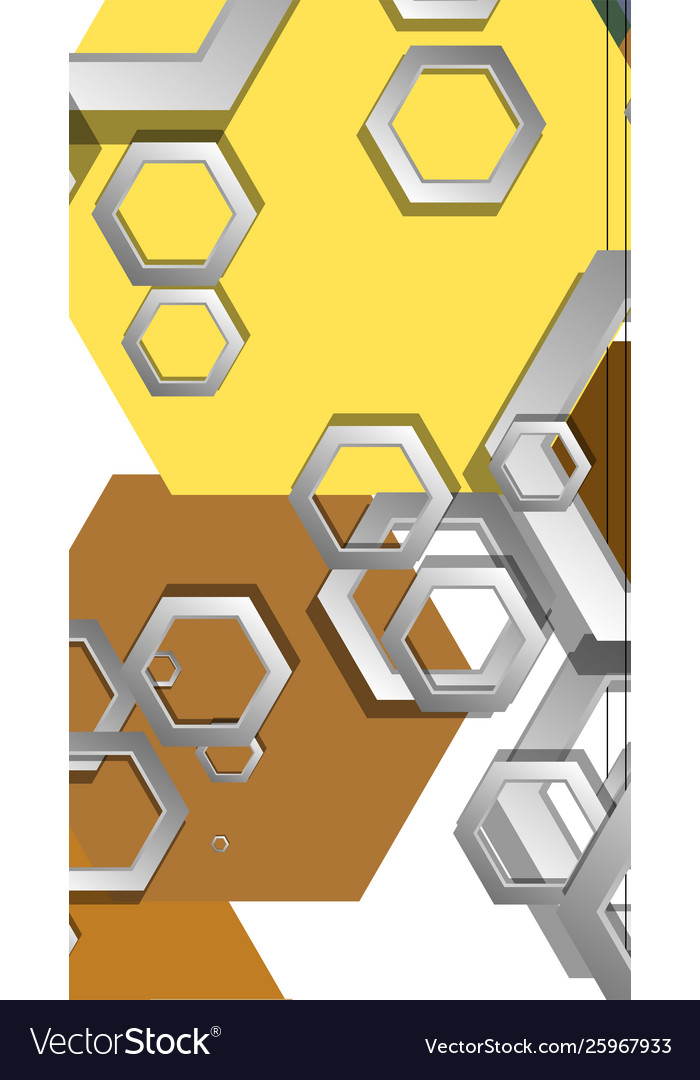 Abstract geometric background with hexagon middle