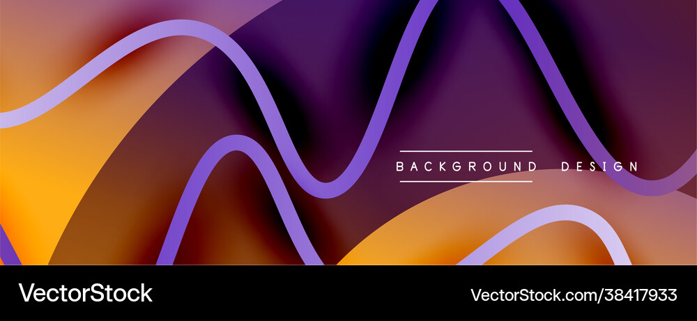 Abstract gradient background with wave line Vector Image