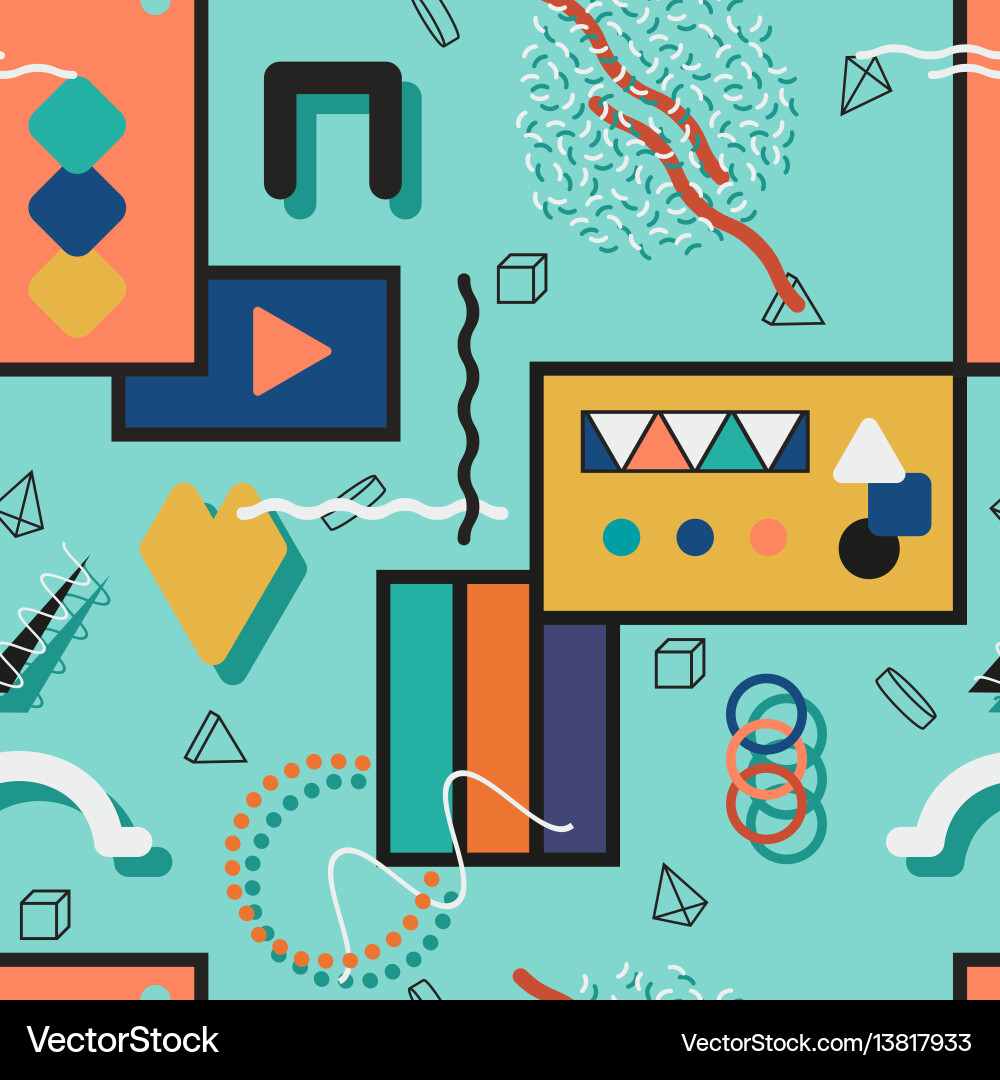 Abstract pattern with geometric shapes Royalty Free Vector
