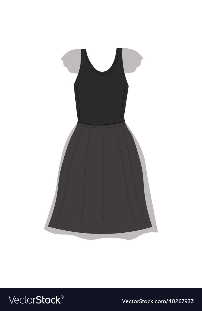 Black dress sticker Royalty Free Vector Image - VectorStock