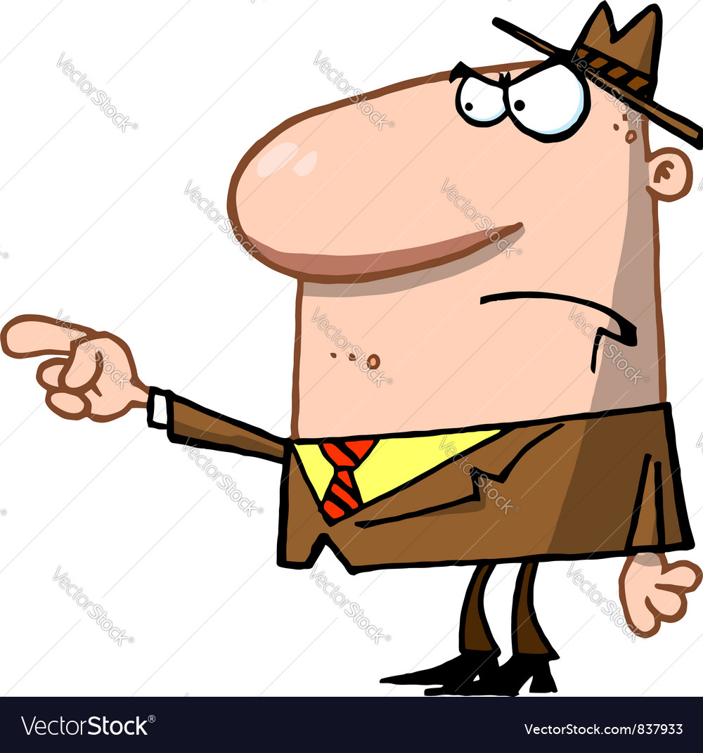 Boss man pointing the blame