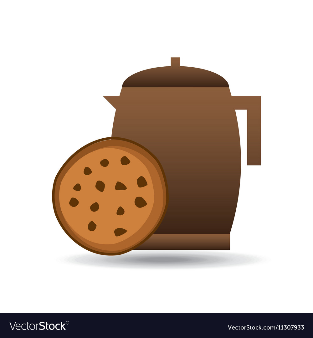 Cookie bakery pot coffee icon design graphic