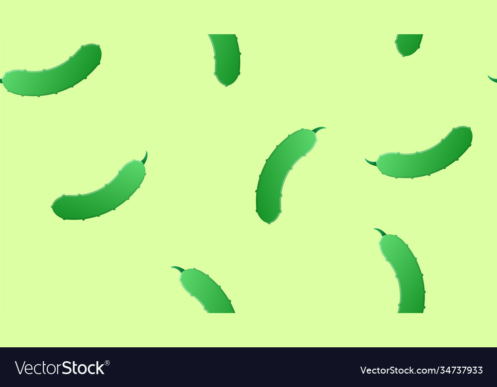 Cucumber seamless pattern endless background