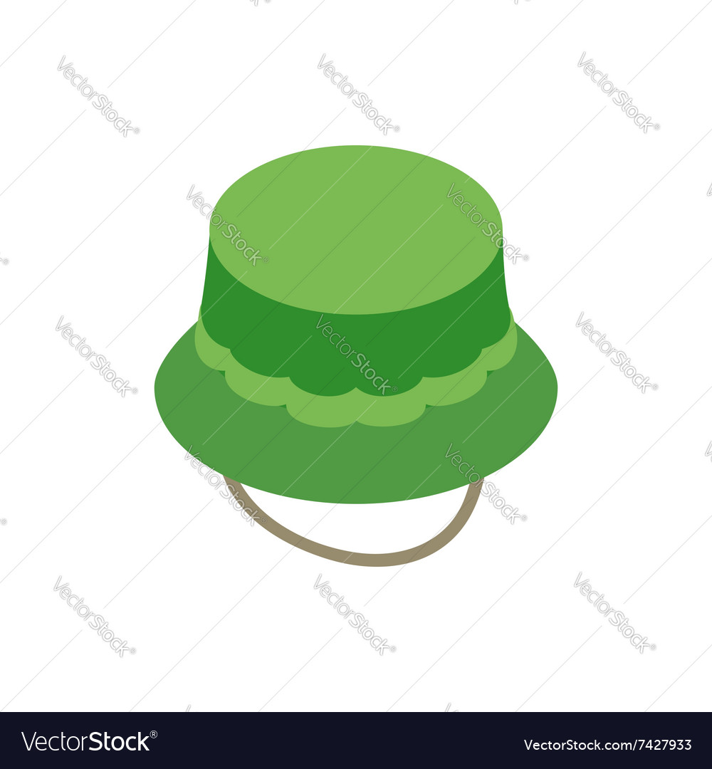 Fisherman hat isometric 3d icon Royalty Free Vector Image