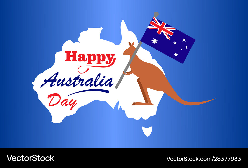 Happy australia day national logo Royalty Free Vector Image