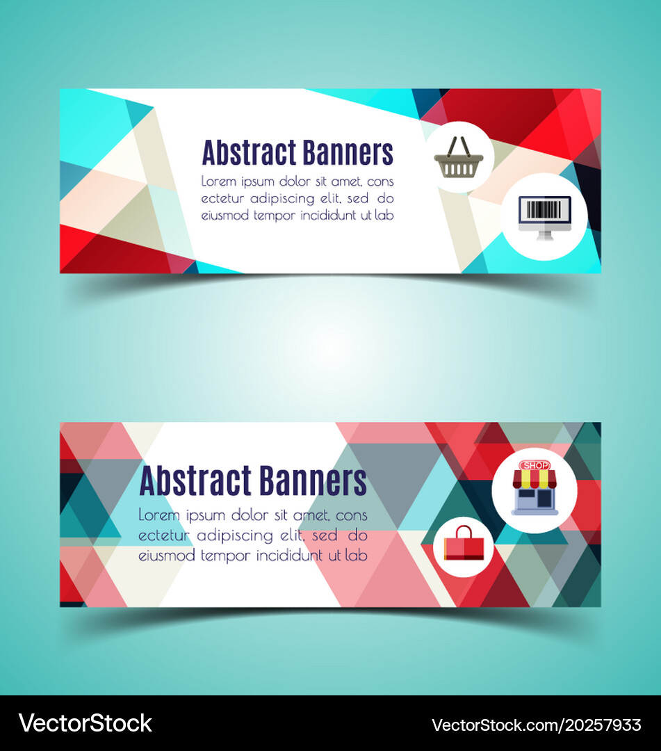 Horizontal banner set 1 Royalty Free Vector Image