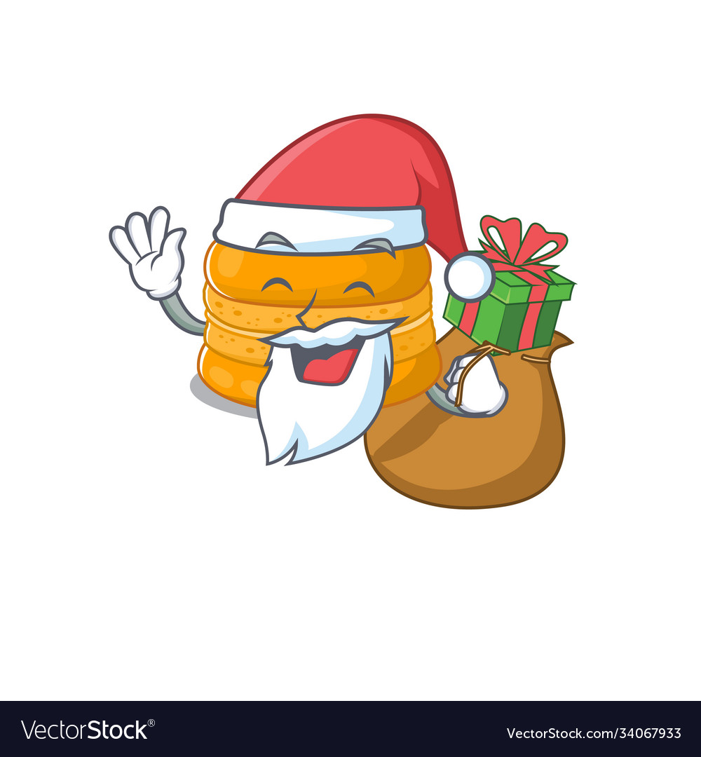 Santa orange macaron cartoon character design