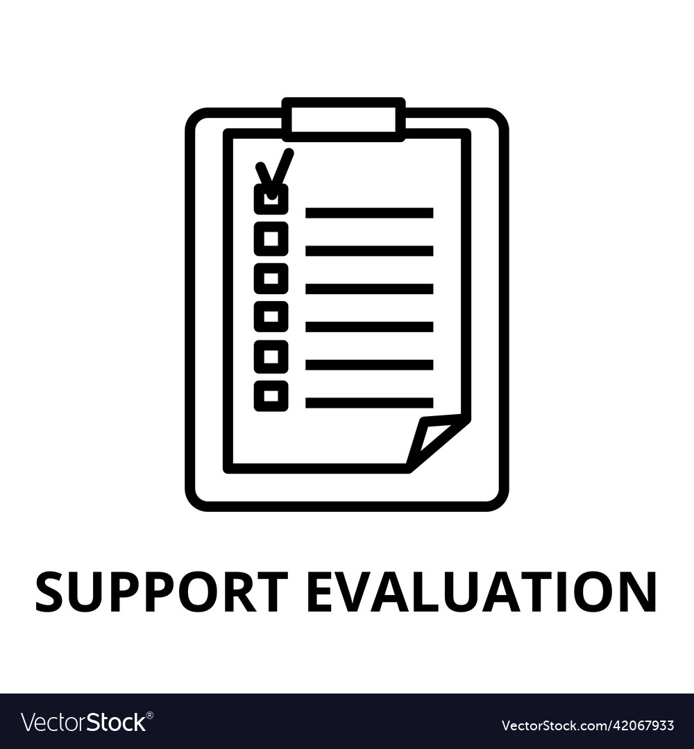 Support evaluation icon for graphic and web design vector image Support evaluation icon for graphic and web design