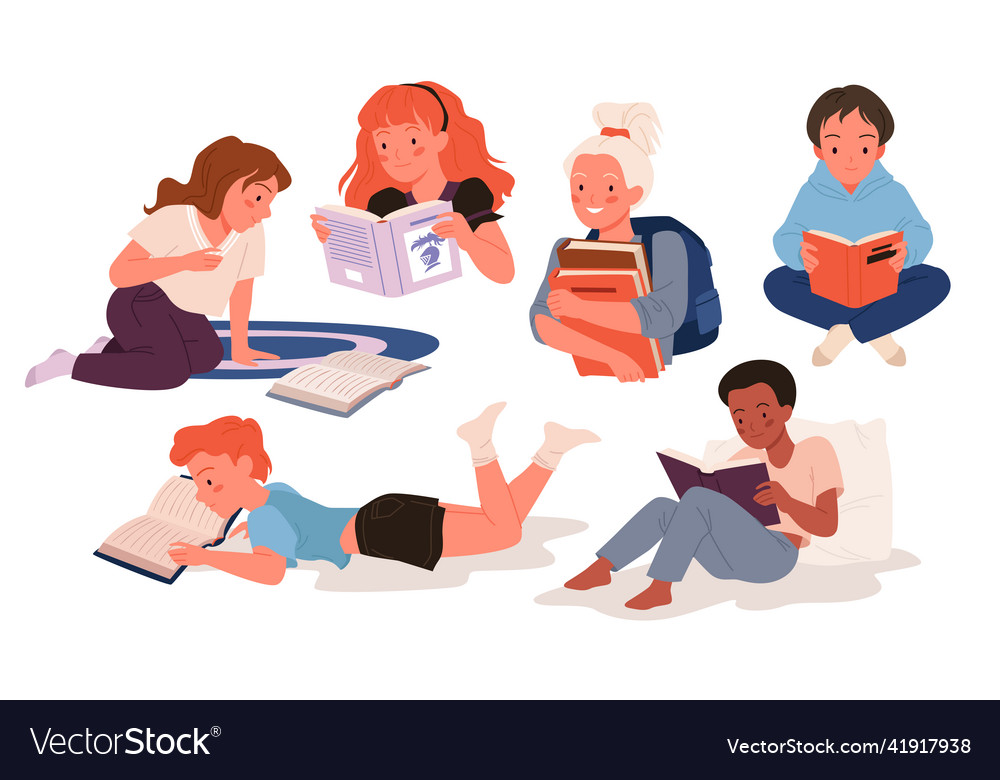 Cartoon Mädchen Junge Charakter studieren Schule Kind vector image Cartoon Mädchen Junge Charakter studieren Schule Kind