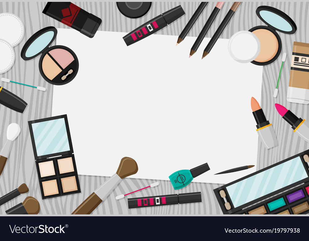 Flat design of make up