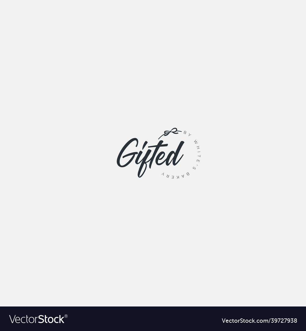 Gift logo minimalist and feminine design Vector Image