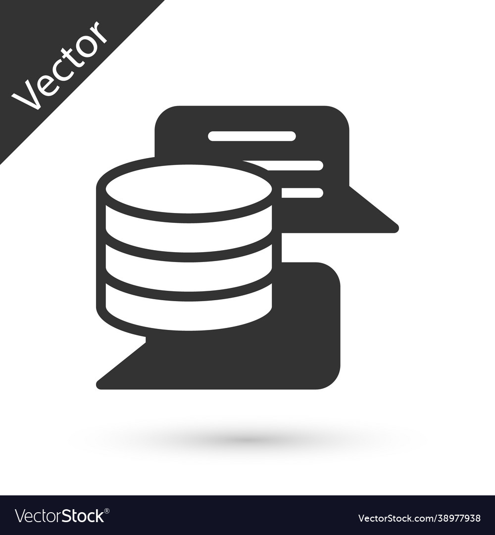 Grey server data web hosting icon isolated vector image Grey server data web hosting icon isolated