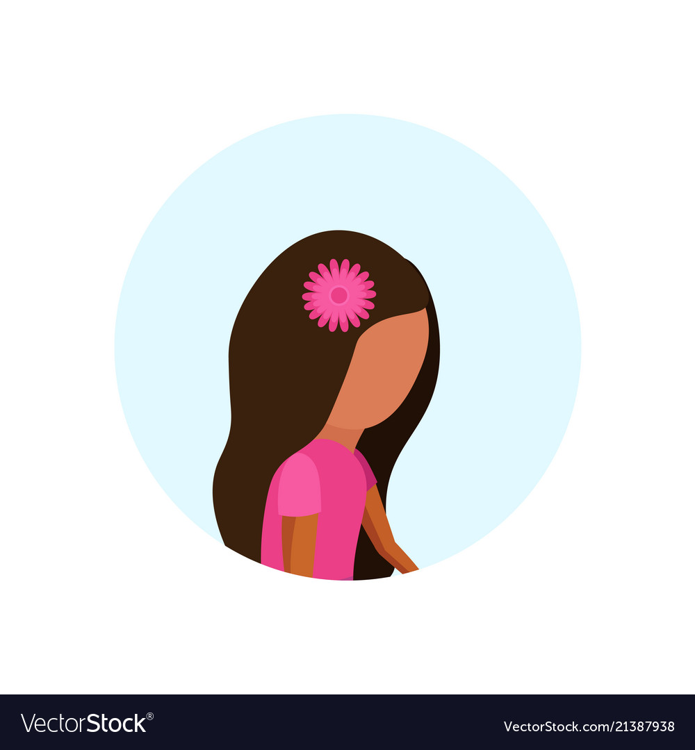 Little girl profile avatar isolated cute female Vector Image, pic for  profile 