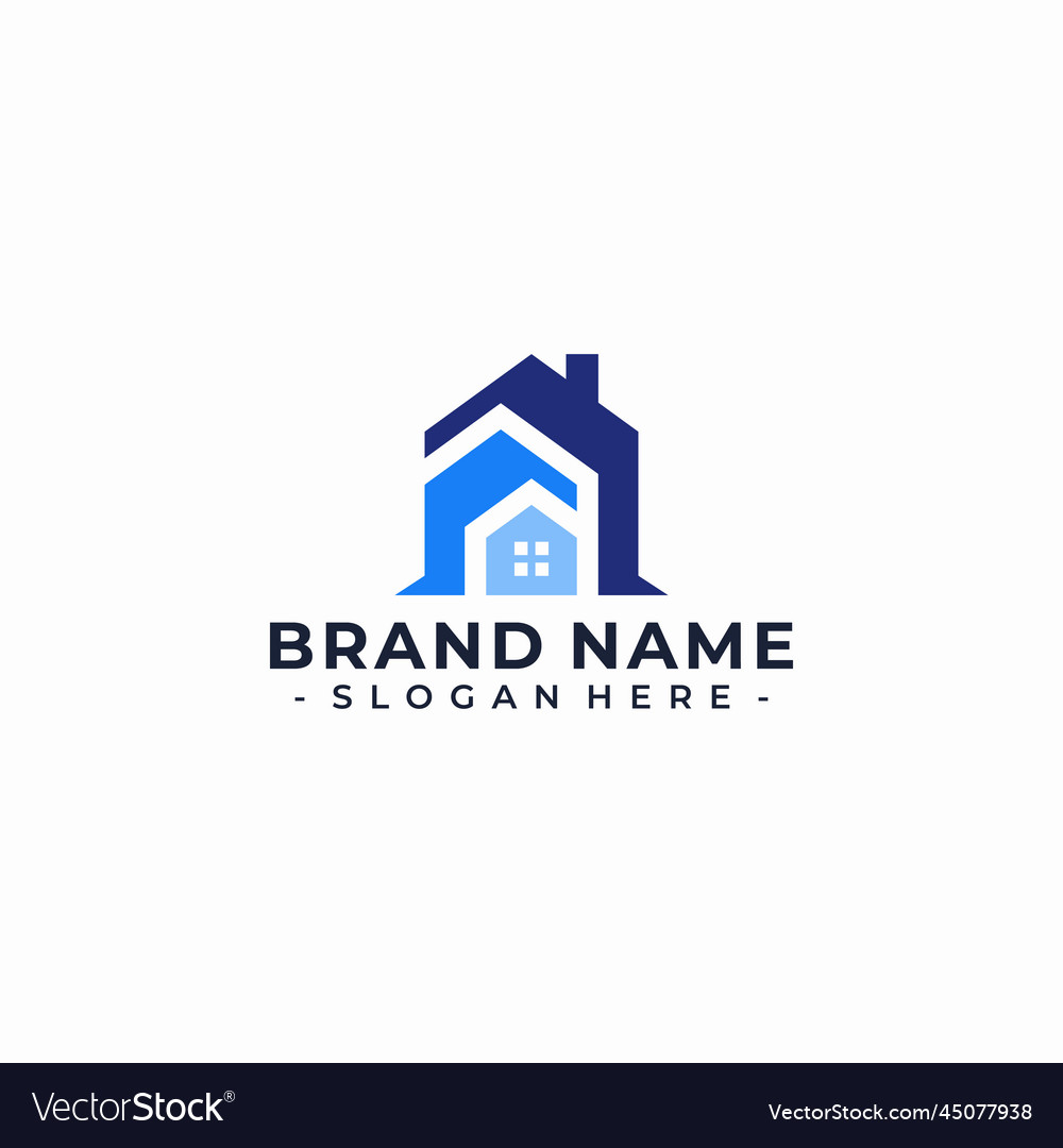 Modern real estate logo Royalty Free Vector Image