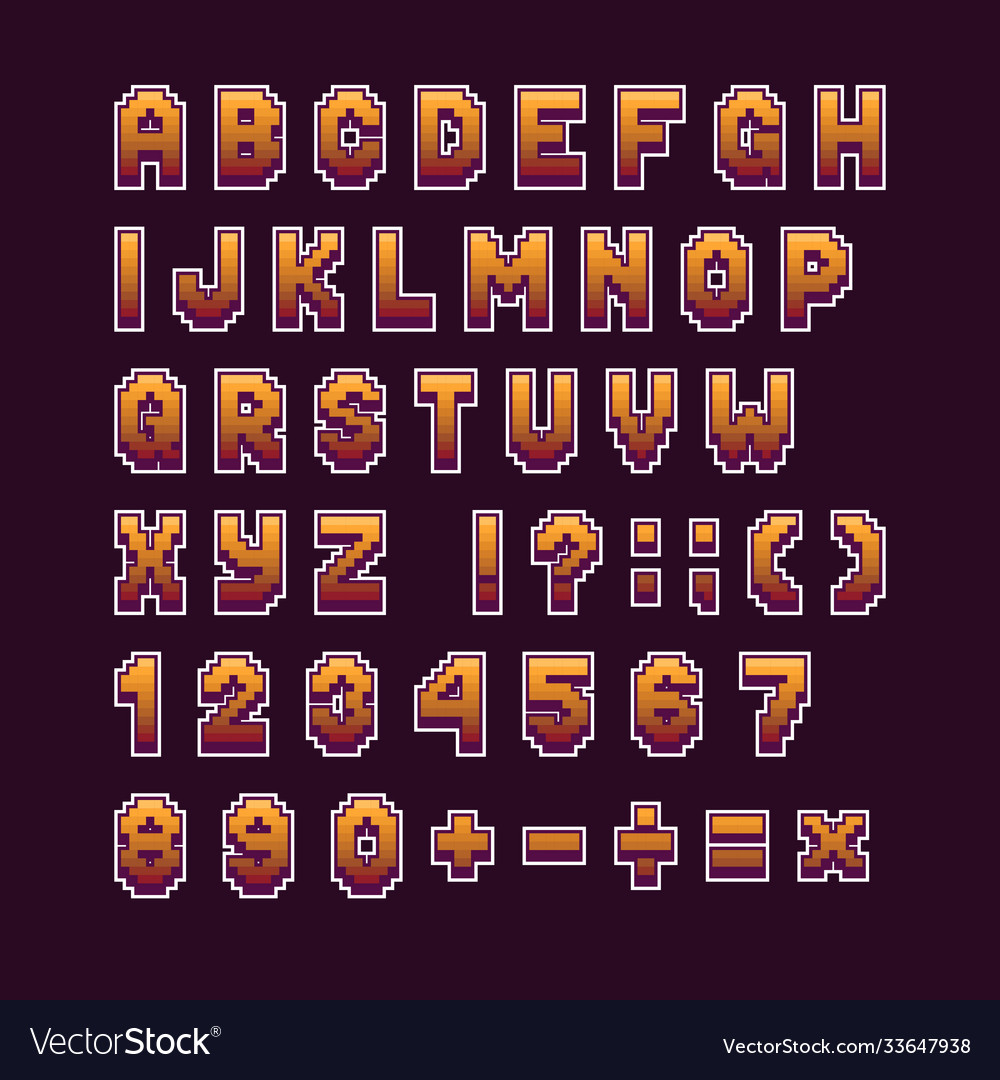 Pixel Retro 8-Bit Alphabet Font