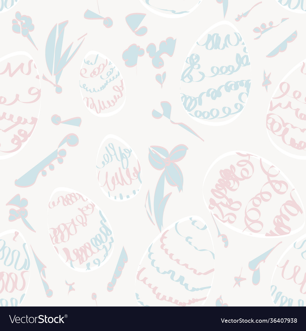 Seamless pattern background for easter eggs vector image Seamless pattern background for easter eggs
