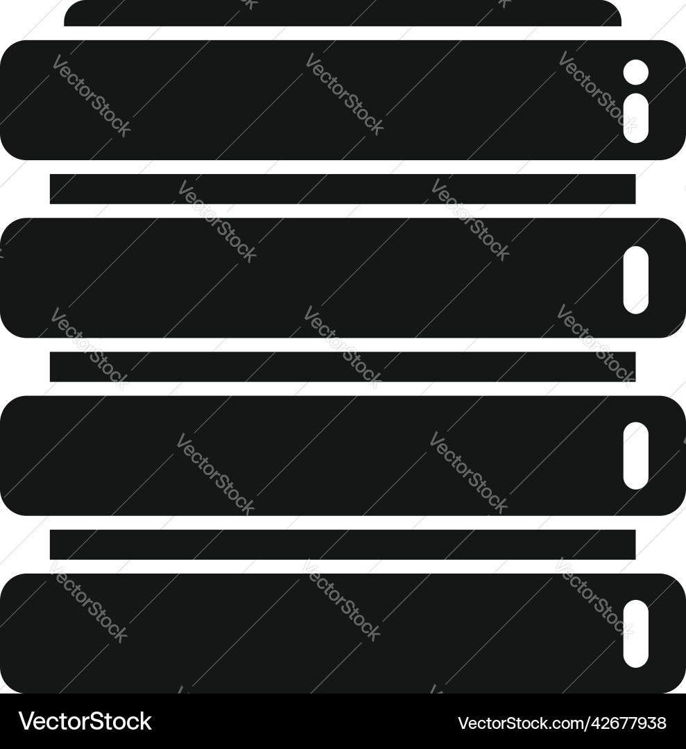 Server icon simple control data Royalty Free Vector Image