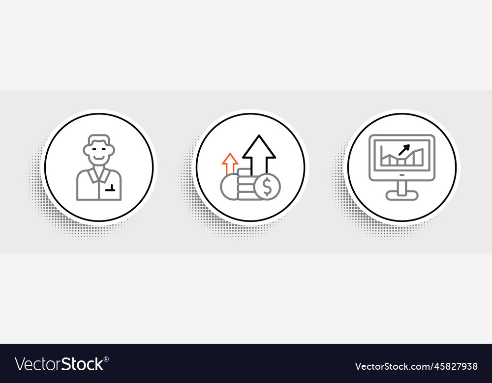 Zeilenrechner mit Wachstumsgraphen Trader einstellen vector image Zeilenrechner mit Wachstumsgraphen Trader einstellen
