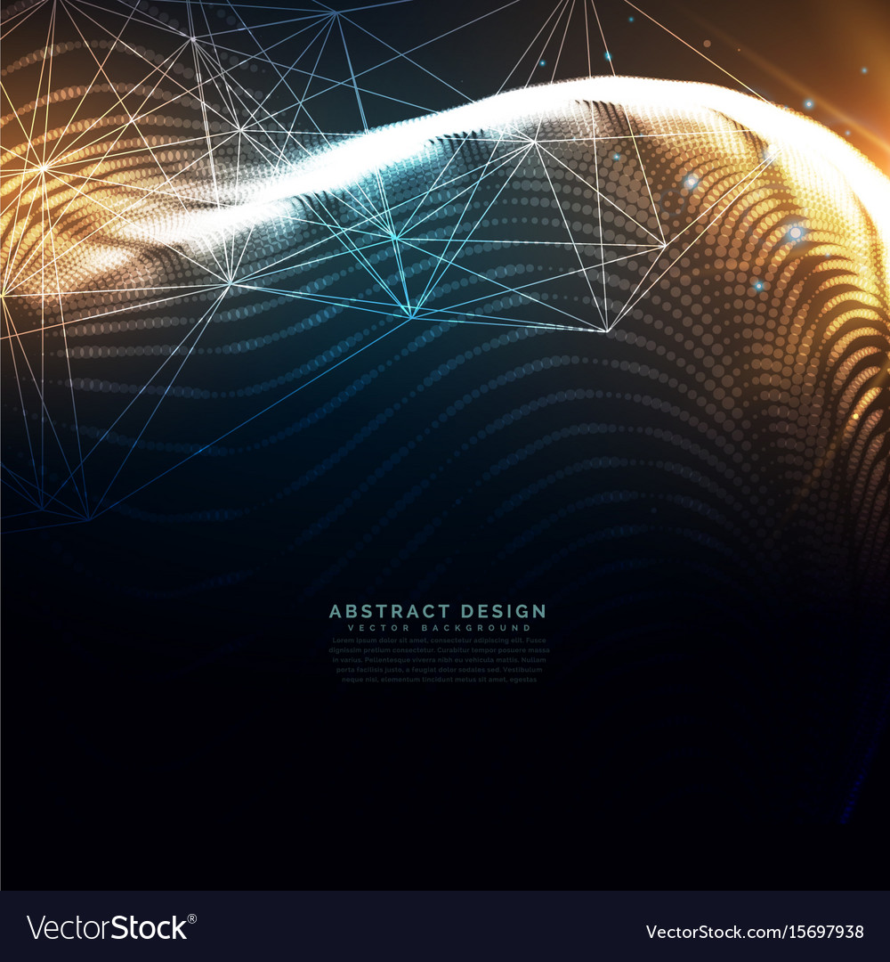 Technology wavy background made with particles
