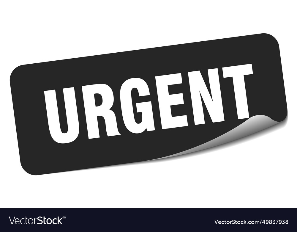 Urgent Aufkleber Etikett