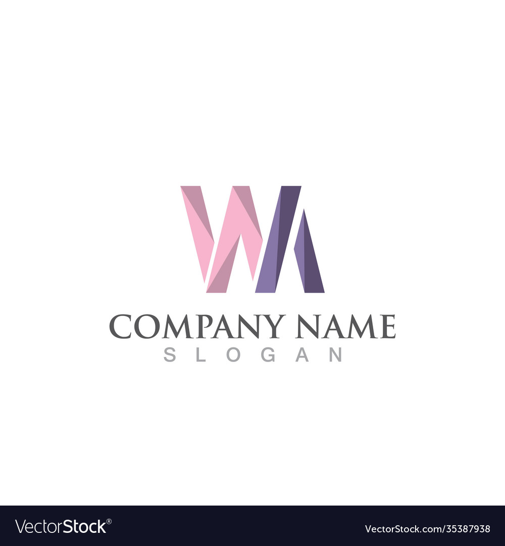 W letter logo template