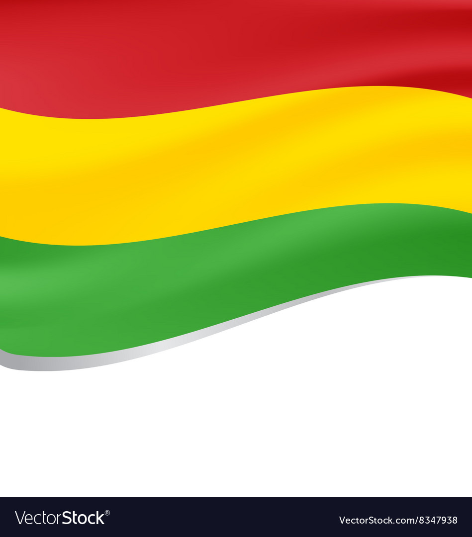 Waving Flagge von bolivia isoliert auf weiß