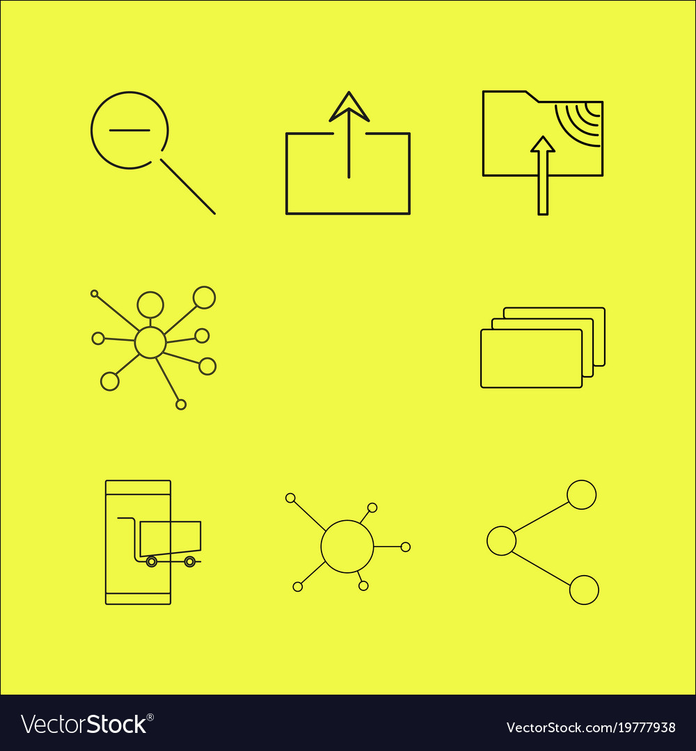 Web linear icon set simple outline icons