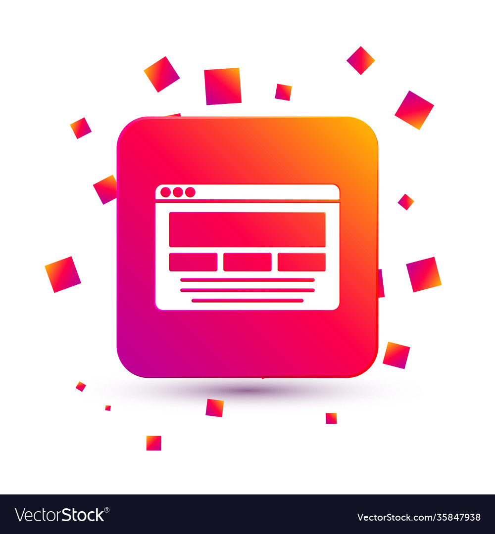 White ui or ux design icon isolated on vector image White ui or ux design icon isolated on