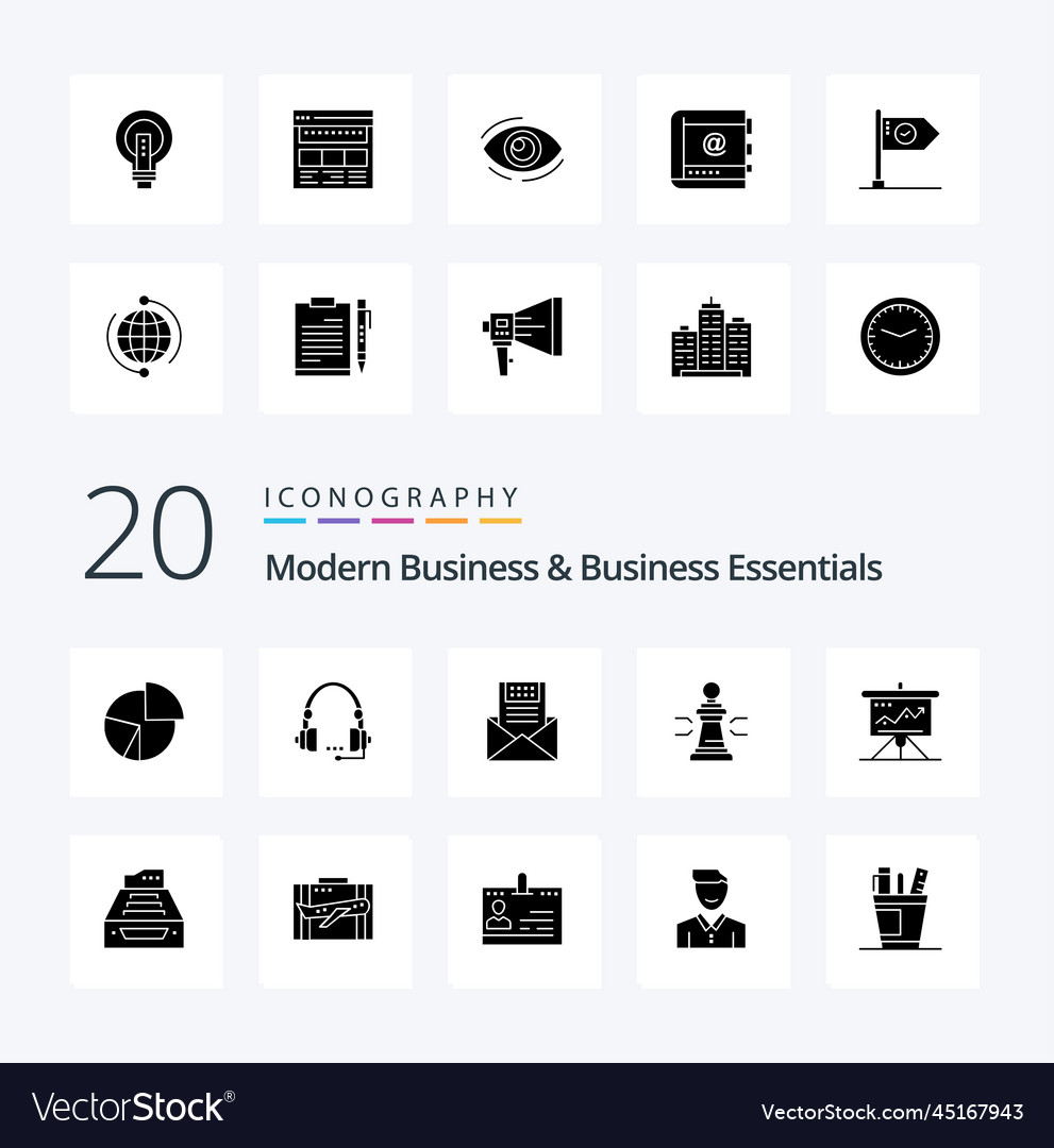 20 modern business and essentials solid