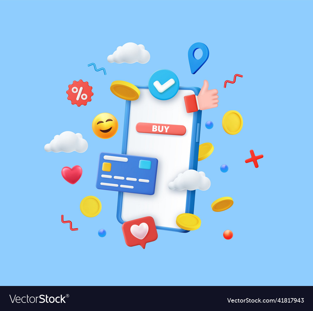 3d online shop concept