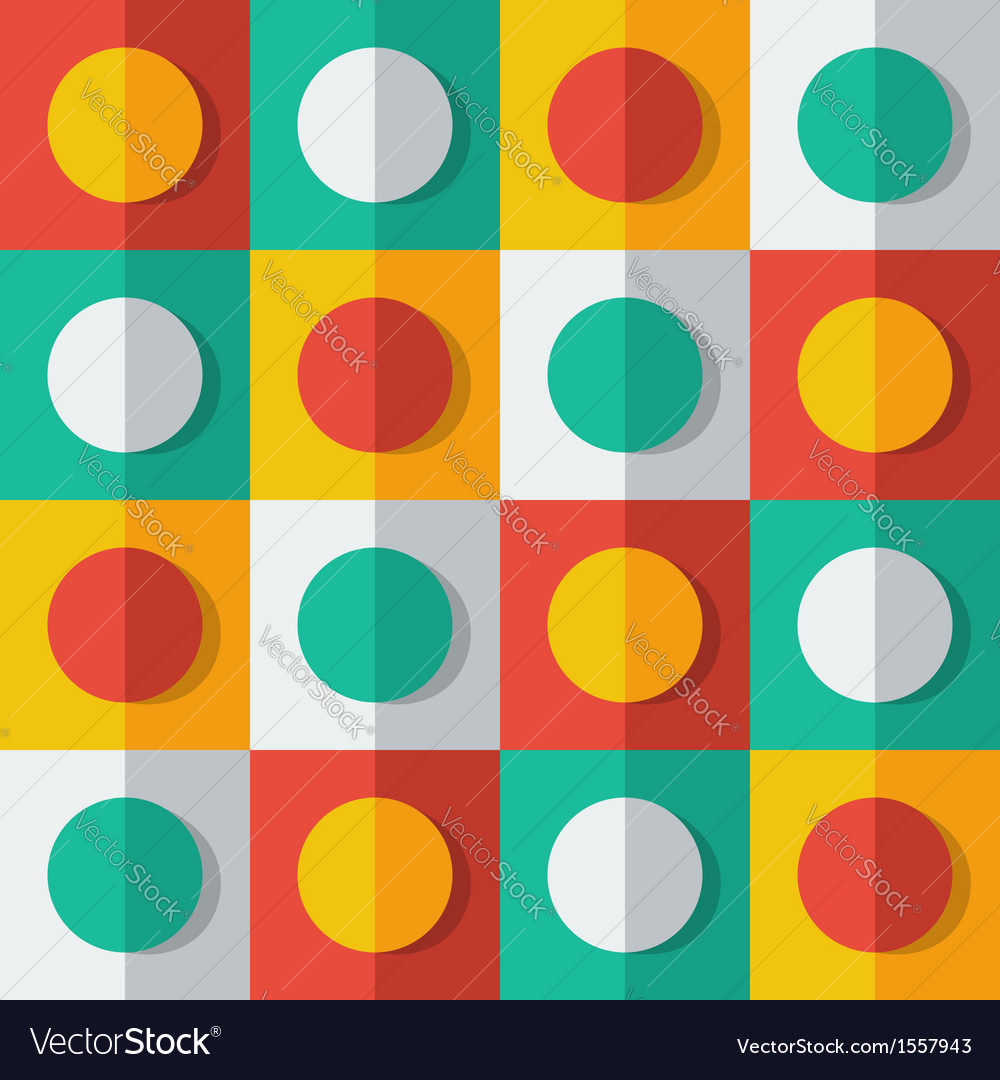 Background with circles in flat icon style