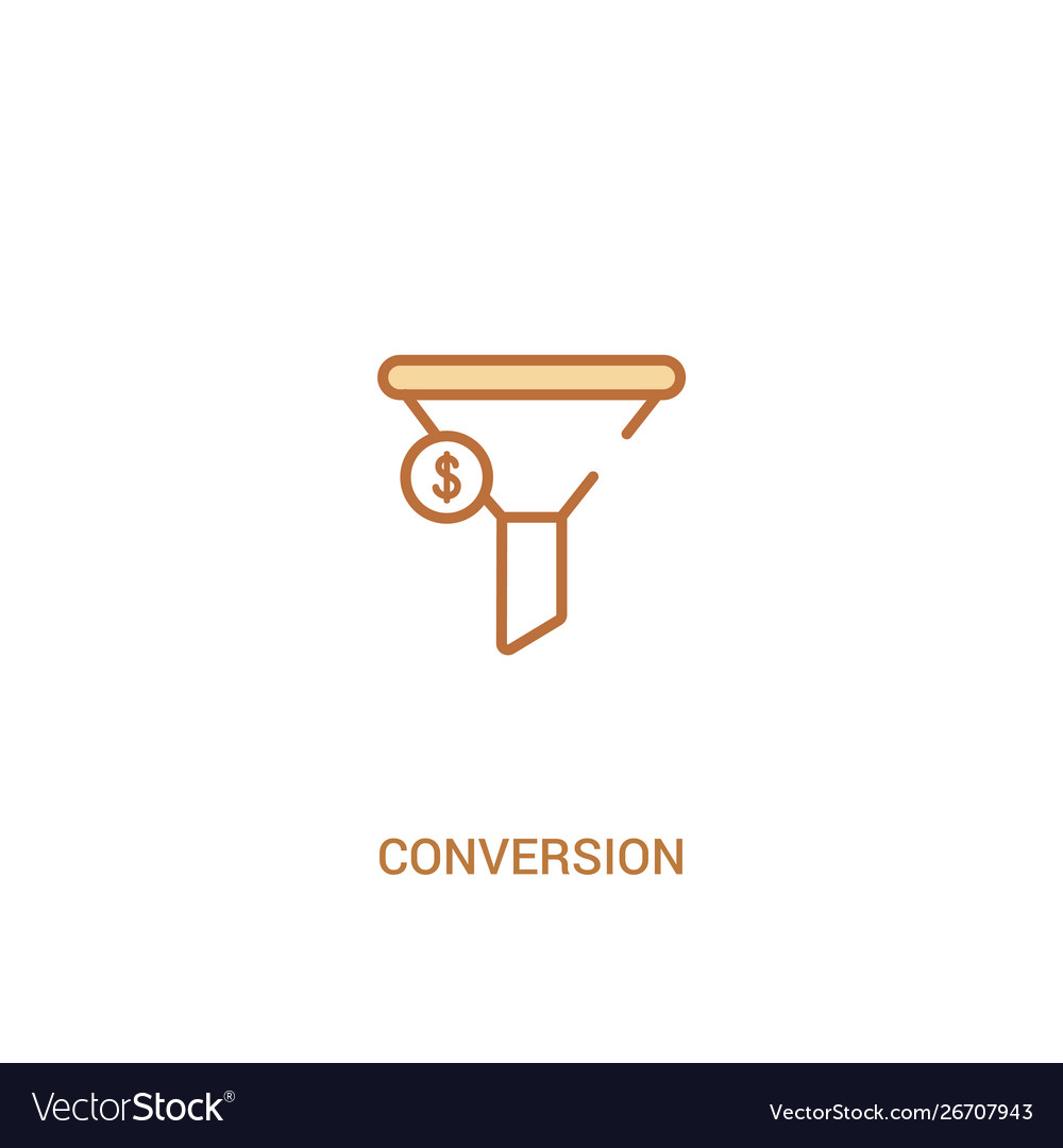 Conversion concept 2 colored icon simple line vector image Conversion concept 2 colored icon simple line